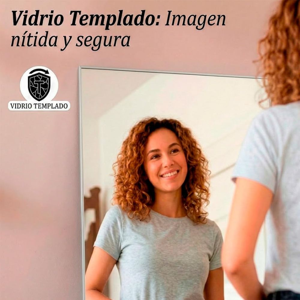 Diferentes tamaños y acabados del espejo de pie con marco de aluminio.